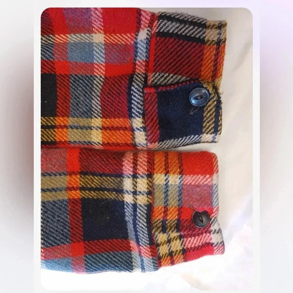 Regent Vintage Plaid Unisex Wool Blend Plaid Coat Shacket Size Medium/Large - Picture 8 of 12